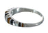 Authentic Sterling Silver And Multicolor Ring Size 6-3/4 VX62129
